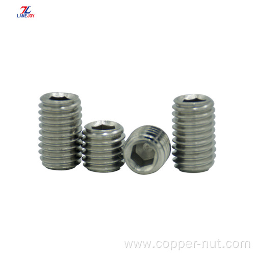 DIN916 stainless steel hexagon machine screw headless screw